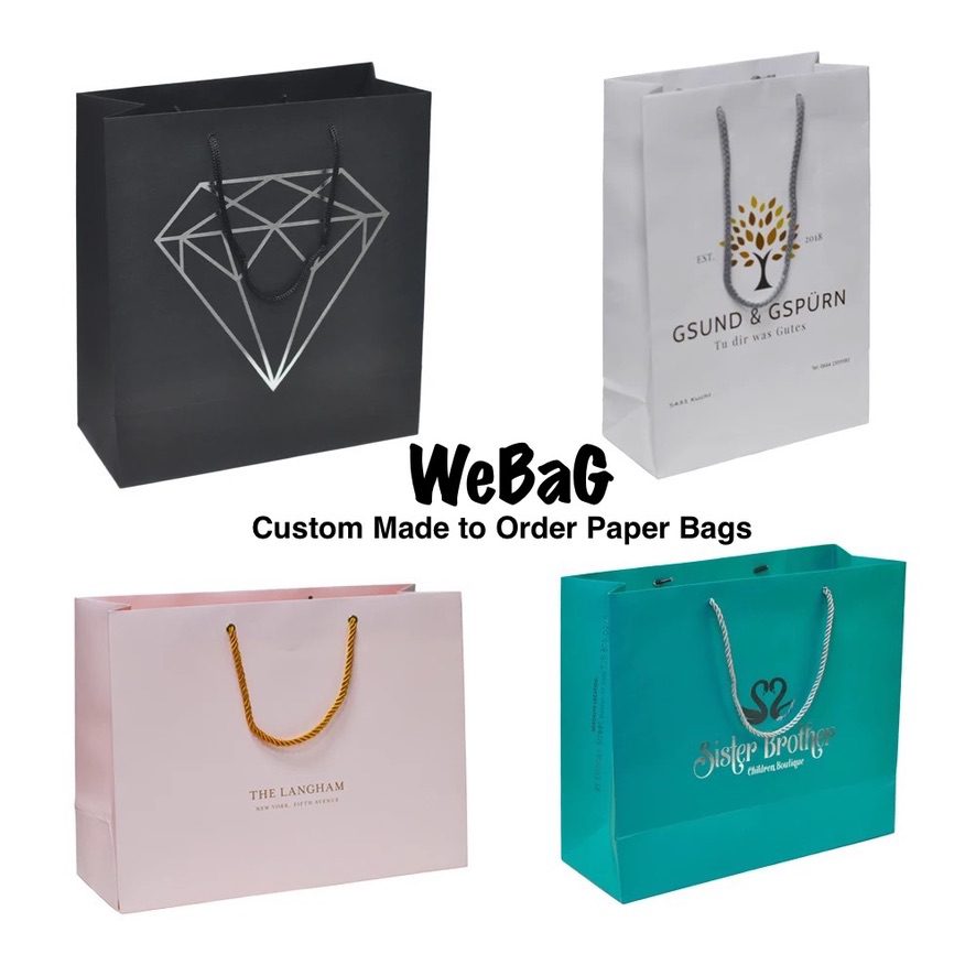 WeBag Luxury Collection #36 White Bags with Black Border