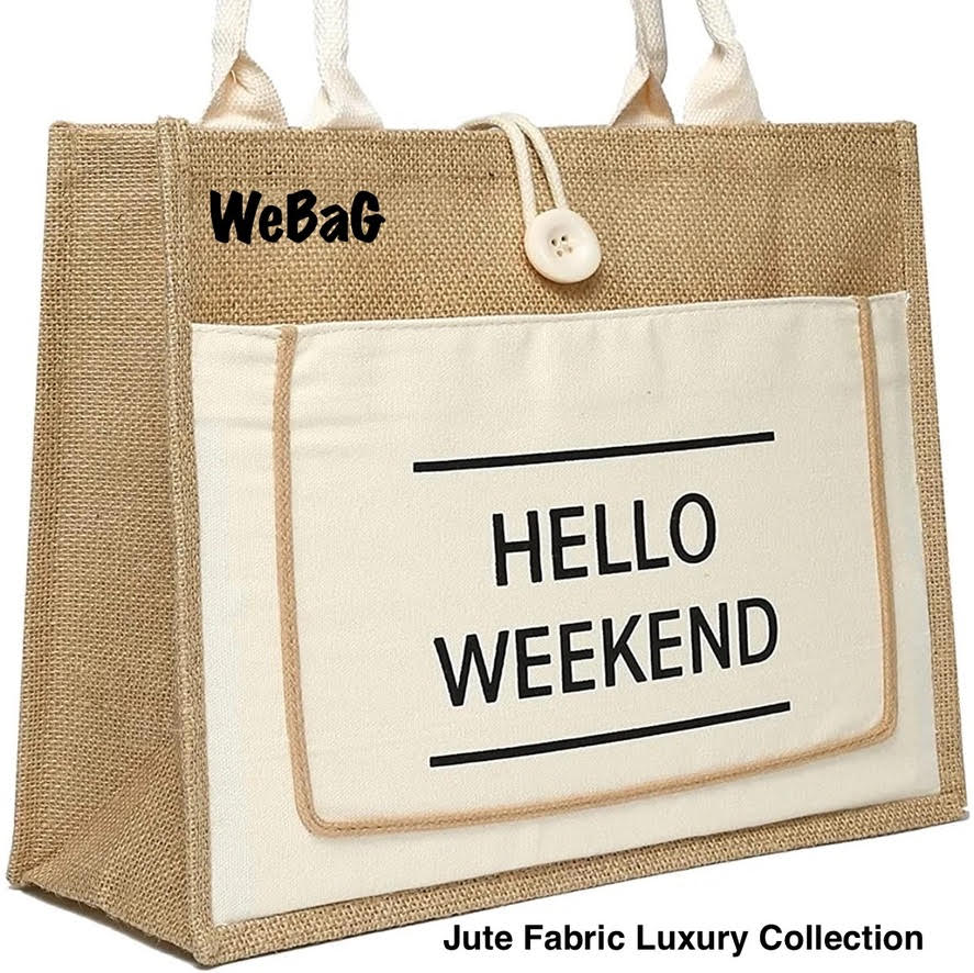 Brown Jute Bag Specs Diagram (Safe Carrying, Fine Workmanship, Wide Bottom)